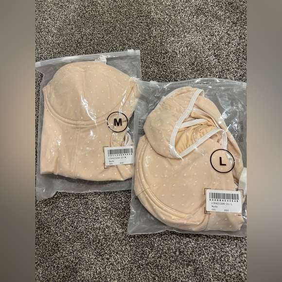 NEW Nude & White Polka Dots Thong Bodysuit - Sizes Small, Medium & Large - Picture 7 of 8